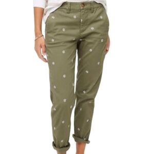 J Crew High-Rise Girlfriend Chino Size Daisy Green 14